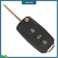 Kyrone Replacement 3 Buttons 434MHz Remote Flip Key Fob 5K0 837 202 AD for Volkswagen Practical Car 