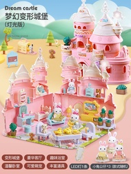Princess House Dollhouse Toy for Girls Kids Imaginary Play Castle Villa Dollhouse Gift for 3 Year Ol