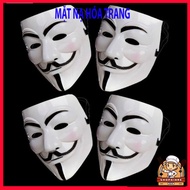 Anonymous Hacker V for Vendetta Master Halloween Mask White Hacker