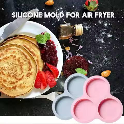 Replacement Liners Air Fryer Accessories Heating Baking Pad Silicone Mould Egg Mold Hamburger Bun Pa