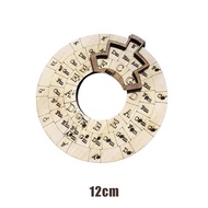 Melodi Gitar Papan Kayu Bulat Wooden Guitar Chord Wheel Circle Of Fifths