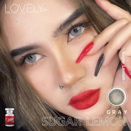 Sugar Lemon Lovelylens gray brown คอนแทคเลนส์มินิ สีเทาสีน้ำตาล คอนเเทคเลนส์เกาหลี ผ่าน อย.ไทย ✨กรอง