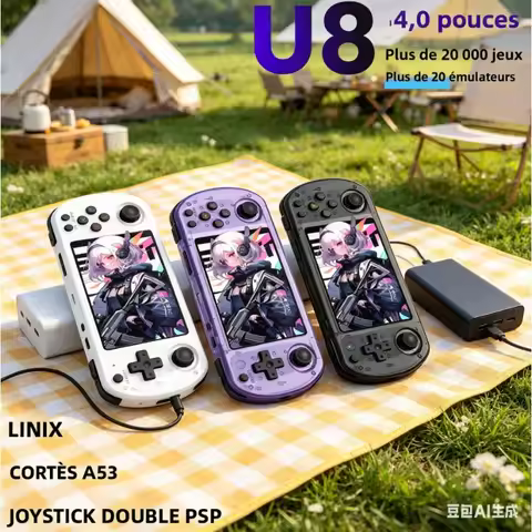 128G U8 Retro Handheld Game Console Linux System 4.0 Inch IPS Screen R35s Pro Portable Pocket Video 