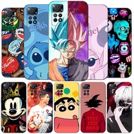 Case For Xiaomi Redmi Note 11 Pro 5G 4G Global Case Red mi Note 11 11pro Silicon Phone Back Cover black tpu case Famous cartoon characters