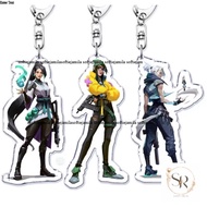 Valorant Sage Killjoy Jett Sova Cypher Cute Game Keychain