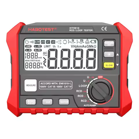 Digital Tester Tool MS5910 Rcd and Loop Impedance Inspection Device Instrumentation HT5910