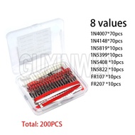 Rectifier Diode Schottky Diode Kit 1N4007 1N4148 1N5408 1N5819 1N5822 1N4001 1N4004 1N5404 FR107 FR2