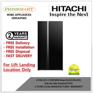 HITACHI R-S700PMS0 New  Side By Side Standard 595L  2 YEARS LOCAL MANUFACTURER  WARRANTY