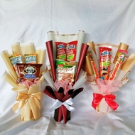 Buket Mini Snack Souvenir/Buket Snack Hari Guru/Buket Bunga Murah/Buket Wisuda/Ultah