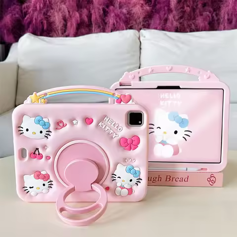 3D Cartoon Hello Kitty Silicone Tablet Case For Xiaomi Redmi Pad 2 SE 11 Inch K Pad 8.8 Kids Friendl