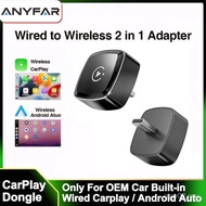 2 dalam 1 Penyesuai Wireless CarPlay Type-c Android Smart Dongle untuk Penyesuai Wireless CarPlay & 