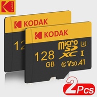 2Pcs 128GB Kodak Original TF Micro SD Cards Memory Card Micro SD Class10 128GB with SD Adapter for P