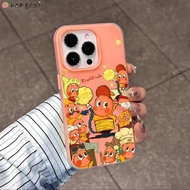 For Xiaomi Poco C85 C75 C71 C65 C61 C31 5G 4G Phone Case 2 in 1 Double Layered Cute Orange Around Tw