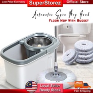 Automatic Spin Mop Hand Free Household Wooden Floor Cleaning Microfiber Pads Floor Mops With Bucket 