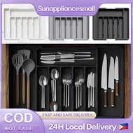 Expandable Kitchen Drawer Organizer Multi-grid Cutlery Tray for Utensil Storage Cutlery Organizer