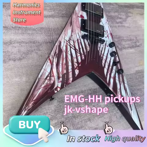 2005 Dean VMNT Angel Of Deth Flying V Electric Guitar with EMG81/85 Active Pickups, Mega Signature T