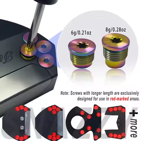 Golf Club Golf Putter Weight Kit for MEZZ.1/OZ1/HS/DF3/LINK.1 - Electroplated Colored 6g-8g GolfAcce