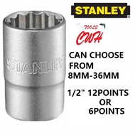 1/2" 6PT 12PT 8-36MM STANLEY CHROME SOCKET NUT DRIVER BOX SPANNER 72933 72-933 72934 72-934 72959 72