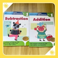 (in stock)Kumon Workbook Grade 1 (2 books) Addition and Subtraction Elementary School Mathematics Tr