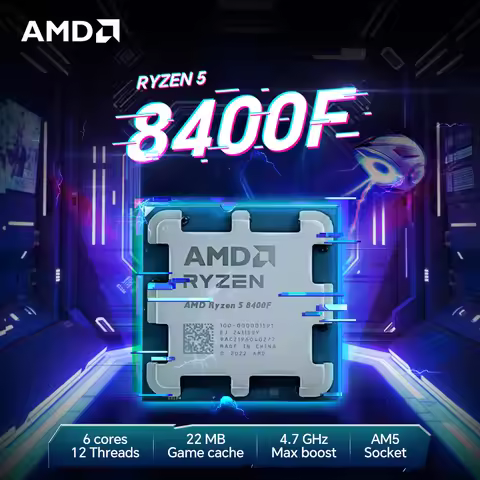 AMD Ryzen 5 8400F 65W 4.2GHz Gaming Processor 4NM L3=16M 6-Core 12-Thread R5 8400F DDR5 Socket AM5 b