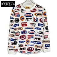 Hysteric Glamour 01233CL05 白色 HYSTERIC MOTOR 圖案 T 卹 免費 [二手]