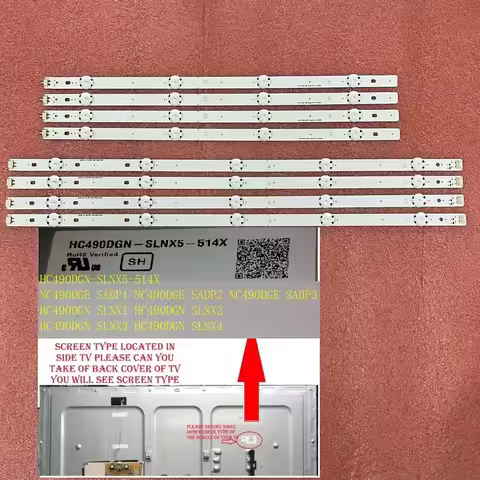 8pcs LED backlight strip for TV 49UK6200PUA 49UK6300PLB 49UJ635V 49UJ634V 49UF640T 49UH6100 49UH619V