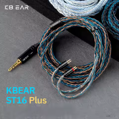 KBEAR ST16plus 2 Meters earphone cable 16 cores 5N Single Upgrade Cable Connector Earphone wire for 