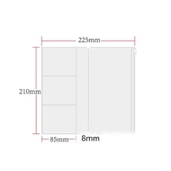 2Pcs A5 A6 A7 Zipper Clear Binder Bags Pvc Clear File Binder Pocket Notebook Organizer Beg Berzip