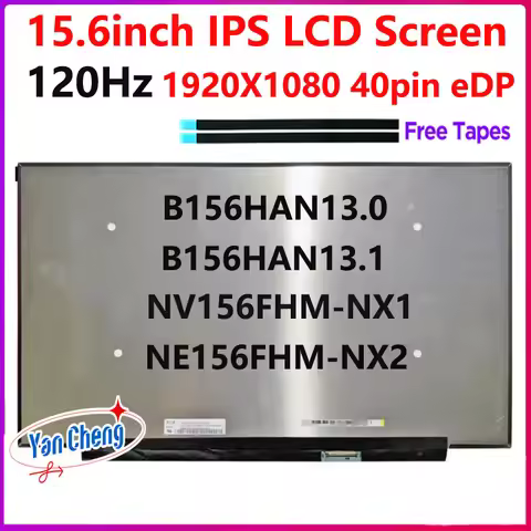 15.6" 120Hz Laptop LCD Screen B156HAN13.1 B156HAN13.0 Fit NE156FHM-NX2 NX1 For Lenovo Legion 5-15ARH
