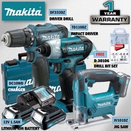 MAKITA CXT 12V Combo Set RM998 ( DF333DWYE Driver Drill / TD110DZ Impact Driver / JV101DZ Jig Saw )