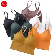 KM Women U-Shaped Seamless Non-Wire Push Up Tube Bra Fitness Gym Yoga Bralettle Lingerie Singlet [L3