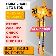 *Ready Stock* 1 Ton Electric Chain Hoist Crane 380V Lifting Block Chain Hoist Single Double Running 