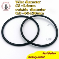 [L-M-F-MY] Black Nitrile O-Ring Sealing Ring Round Gasket CS2.4MM--OD60-210mm