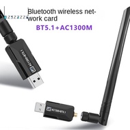 1Set High Speed 1300Mbps WiFi Wireless Network Card USB3.0 Bluetooth5.1 Receiver Plastic For PC