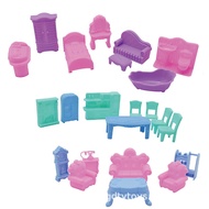 Mini Play House Toys Pink Small Furniture Kitchen Children Teaching Aids Play Toys Furniture Toys