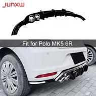 ABS Rear Bumper Lip Chin Spoiler for Volkswagen Polo MK5 6R 2009-2014 Rear Bumper Diffuser Guard OO-