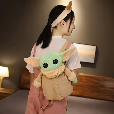 Disney Movies Baby Yoda Stuffed Plush Backpack Cute Soft Funny Baby Yoda Plush Backpack Grogu Christ
