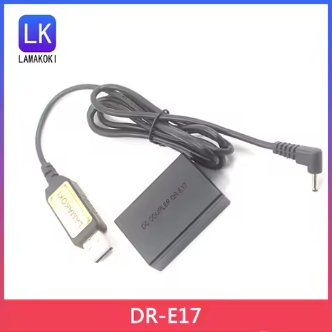 QC 8.4V USB Cable +Battery Box ACK-E17 DR-E17 Power Adapter LP-E17 Dummy Battery For Canon EOS M3 M5