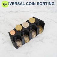 [IGO] Euro Coin Storage Holder 2 Euro 1 Euro 50 Cent Change Organizer Box for Travel Office Business