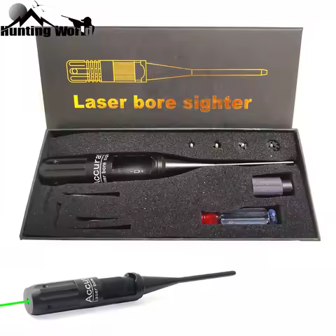 Tactical Windage Elevation Adjustable Green Dot Laser Boresighter Bore Sight Kit for All .22 to .50 