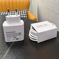 Samsung ที่ชาร์จเร็วสำหรับชาร์จเร็ว45W ปลั๊ักแปลงไฟสำหรับใช้ในยุโรป1.8M 5A สาย C Galaxy S25 S23 S24 