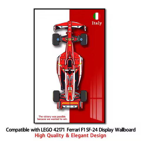 NEW Display Wallboard Compatible with LEGO 42171 Ferrari F1 SF-24 building block car model Photo Fra