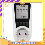 【W】Power Meter, Plug-in Socket with Overload Protection, Kilowatt Voltage AMP Tester, Electrical  Mo