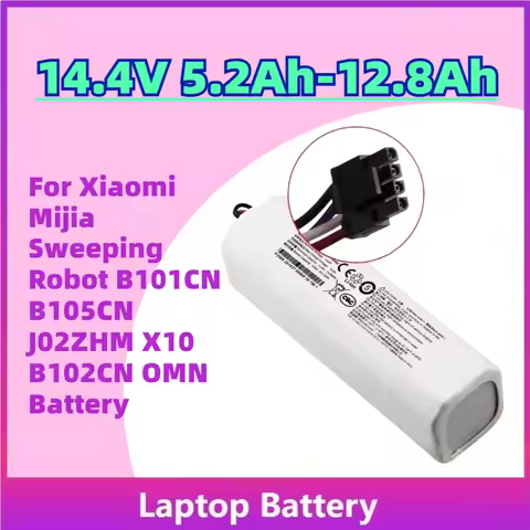 In Stock 14.4V 5.2Ah-12.8Ah Rechargeable Battery for Xiaomi Mijia Sweeping Robot B101CN B105CN J02ZH