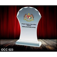 OCC 023 AWARD CRYSTAL PLAQUE