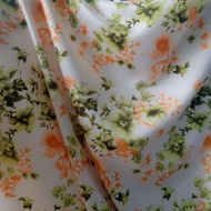 Silk patterned satin fabric - satin fabric by the meter - premium satin fabric - Velvet satin fabric