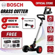 BOSCH Grass cutter เครื่องตัดหญ้าไฟฟ้าไร้สายทรงพลัง 388V ที่กันจอนหญ้าแบตเตอรี่ลิเธียมแบบชาร์จไฟได้ 