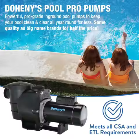 Inground Swimming Pool Pro Pump 1.5 HP, 115V 230V, 97 GPM SelfPriming, HeavyDuty, LowNoise, HighEffi