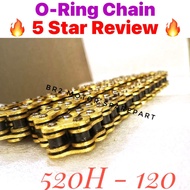 520 525 530 120 ORing GOLD Chain 520H 520H-120 520H O RING Rantai Emas  525-120 530-120 120L SAMA gr