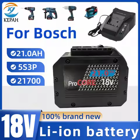 100% NEW 18V 21.0Ah ProCORE Rechargeable Battery For Bosch Cordless Tools BAT618 GBA18V80 21700 High
